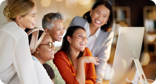 Group of women engaging in a discussion